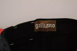 Schwarze, gewaschene Jeans mit hoher Taille und ausgestelltem Bein