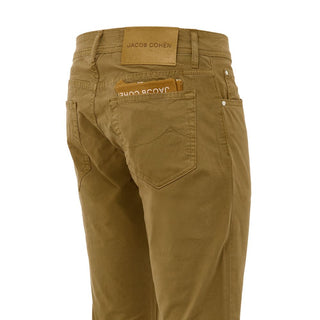 Gelbe Skinny-Hose aus Baumwolle