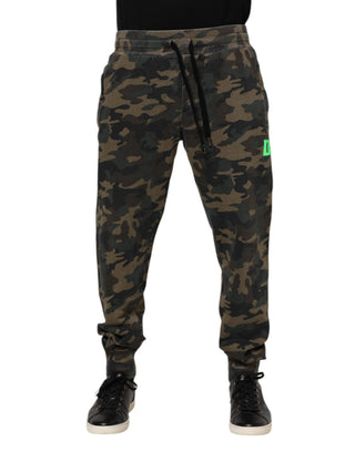 Mehrfarbige Camouflage Baumwoll-Jogginghose für Herren