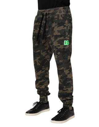 Mehrfarbige Camouflage Baumwoll-Jogginghose für Herren