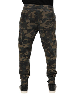 Mehrfarbige Camouflage Baumwoll-Jogginghose für Herren