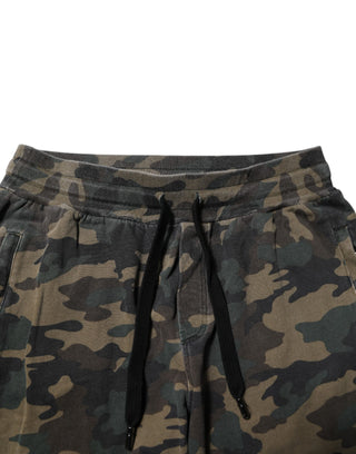 Mehrfarbige Camouflage Baumwoll-Jogginghose für Herren