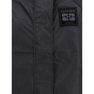 Chaqueta con caparazón de nailon negro