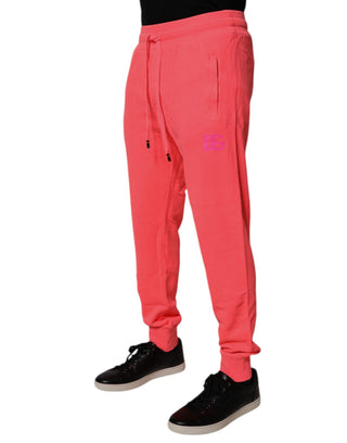 Neonrote Jogginghose aus Baumwolle für Herren