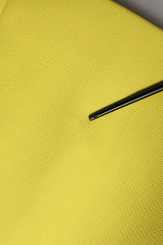 Gelbes ärmelloses Etui-Minikleid in A-Linie