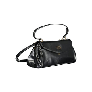 Schwarze Damenhandtasche aus Polyurethan