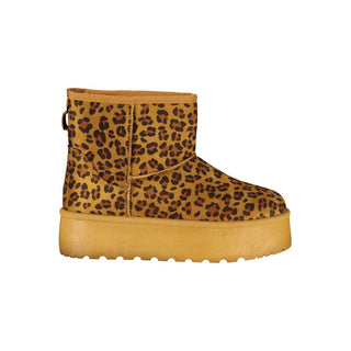 Marrone Damen-Stiefelette aus Polyester