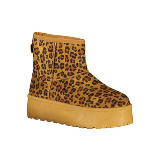 Marrone Damen-Stiefelette aus Polyester