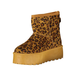 Marrone Damen-Stiefelette aus Polyester