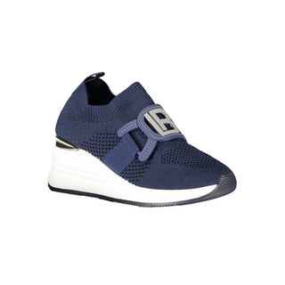 Blauer Polyester-Damen-Sneaker