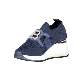 Blauer Polyester-Damen-Sneaker