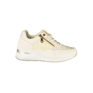 Weiße Polyurethan Damen Sneaker