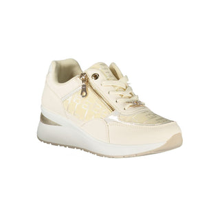 Weiße Polyurethan Damen Sneaker