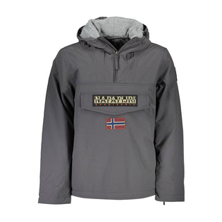 Graue Polyamid-Herrenjacke