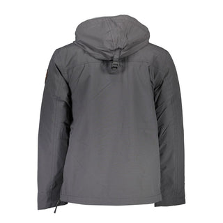 Graue Polyamid-Herrenjacke