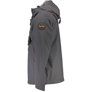 Graue Polyamid-Herrenjacke