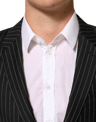 Dark Gray Stripes MARTINI 1 Button Suit Blazer