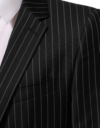 Dark Gray Stripes MARTINI 1 Button Suit Blazer