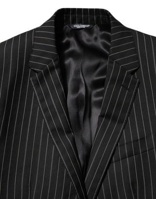 Dark Gray Stripes MARTINI 1 Button Suit Blazer