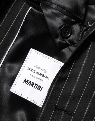 Schwarz gestreifter MARTINI Ein-Knopf-Anzugblazer