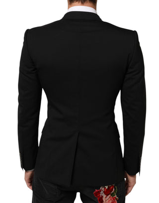 Blazer de chaqueta cruzada SICILIA negro
