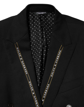 Blazer de chaqueta cruzada SICILIA negro