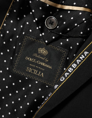 Blazer de chaqueta cruzada SICILIA negro