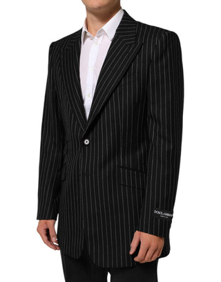 Dark Gray Stripes 2 Buttons Suit Jacket Blazer