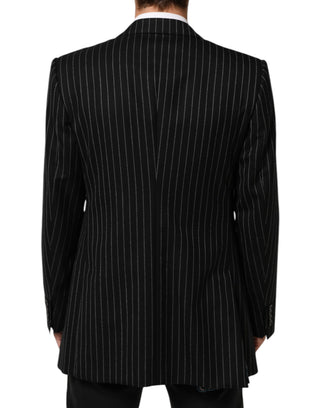 Dark Gray Stripes 2 Buttons Suit Jacket Blazer