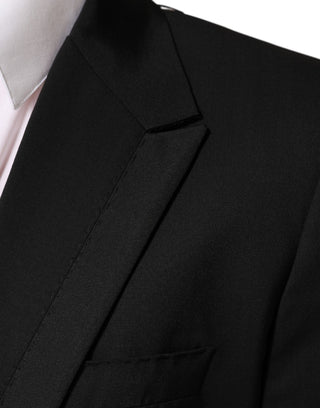 Black Wool 2 Buttons Suit Men Jacket Blazer