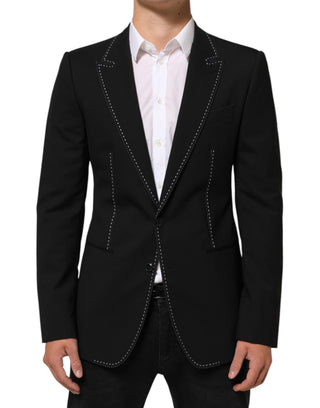 Blazer de traje SICILIA negro con 2 botones