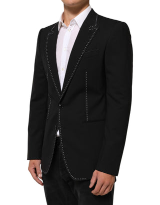 Blazer de traje SICILIA negro con 2 botones