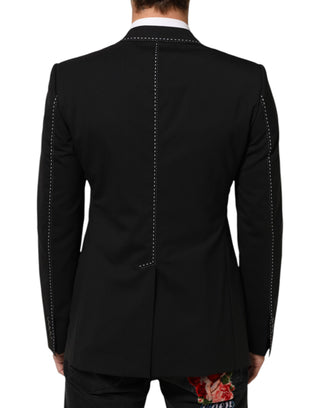 Blazer de traje SICILIA negro con 2 botones