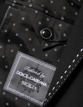 Blazer de traje SICILIA negro con 2 botones