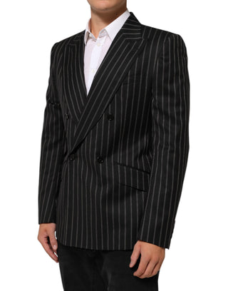 Dark Gray Stripes SICILIA 1 Button Suit Blazer
