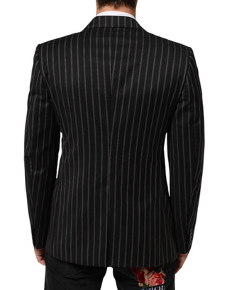 Dark Gray Stripes SICILIA 1 Button Suit Blazer
