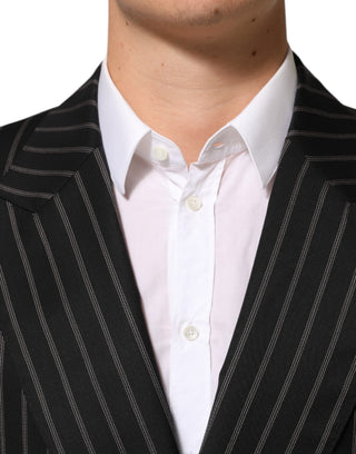 Dark Gray Stripes SICILIA 1 Button Suit Blazer