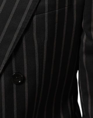 Dark Gray Stripes SICILIA 1 Button Suit Blazer