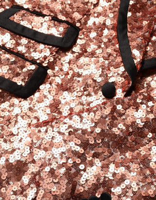 Pink Sequin SICILIA 1 Button Men Suit Blazer