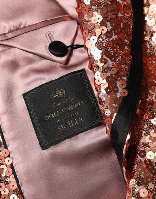 Pink Pailletten SICILIA 1 Knopf Herren Anzug Blazer