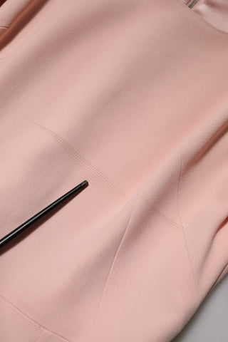 Rosa Viskose Etui-Midikleid in ausgestellter Passform
