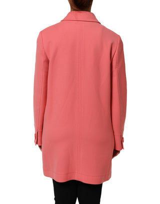 Rosa Trenchcoatjacke mit Knöpfen