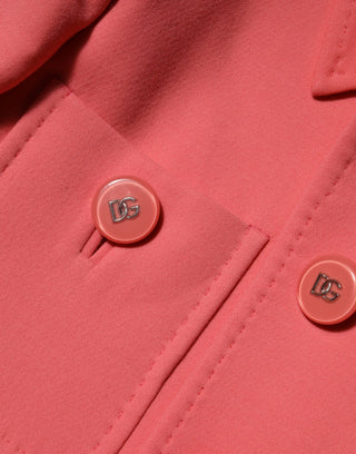 Rosa Trenchcoatjacke mit Knöpfen