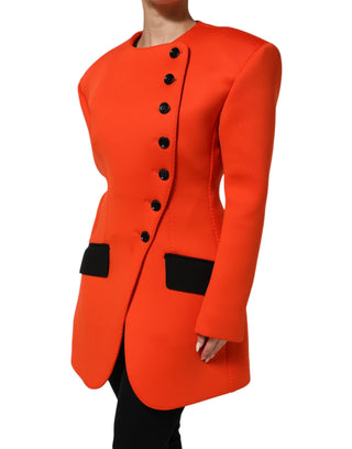 Rot geknöpfter Damen Trenchcoat