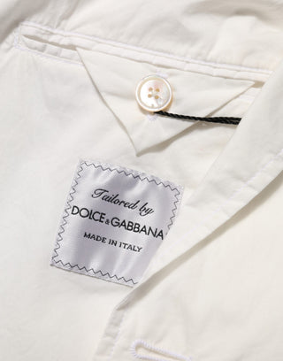 White Cotton 1 Button Men Suit Blazer