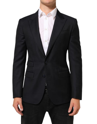 Dark Blue Wool NAPOLI 2 Button Men Suit Blazer