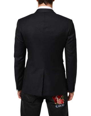 Dark Blue Wool NAPOLI 2 Button Men Suit Blazer