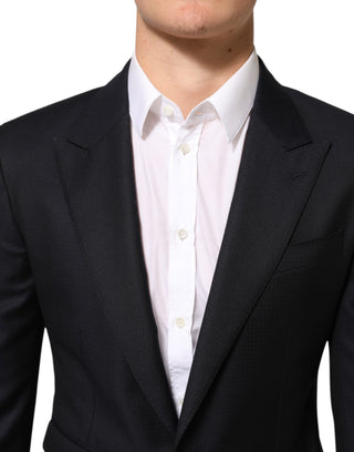 Dark Blue Wool NAPOLI 2 Button Men Suit Blazer