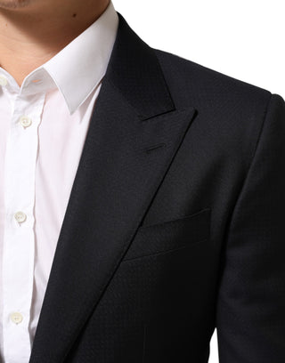 Dark Blue Wool NAPOLI 2 Button Men Suit Blazer