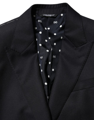 Dark Blue Wool NAPOLI 2 Button Men Suit Blazer